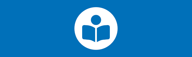 Icon of a person with an open book